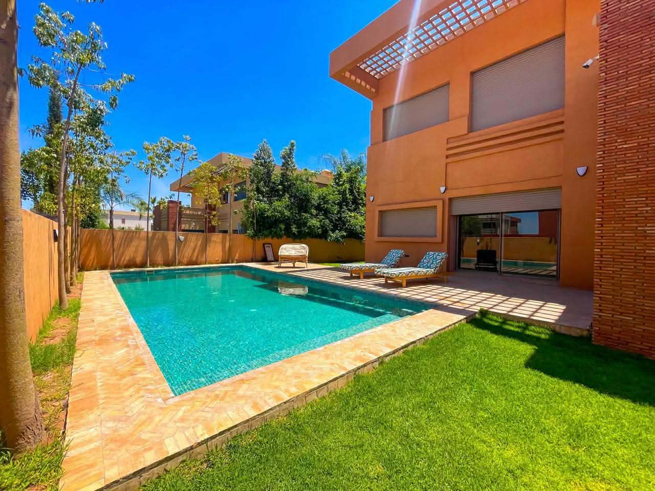 Vue principale du villa 3 chambres à louer à Marrakech – Route de l'Ourika