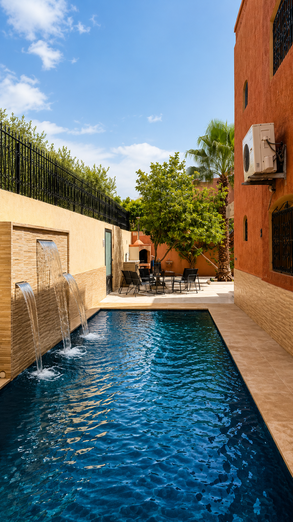 Vue principale du villa 4 chambres à louer à Marrakech – Route de Targa